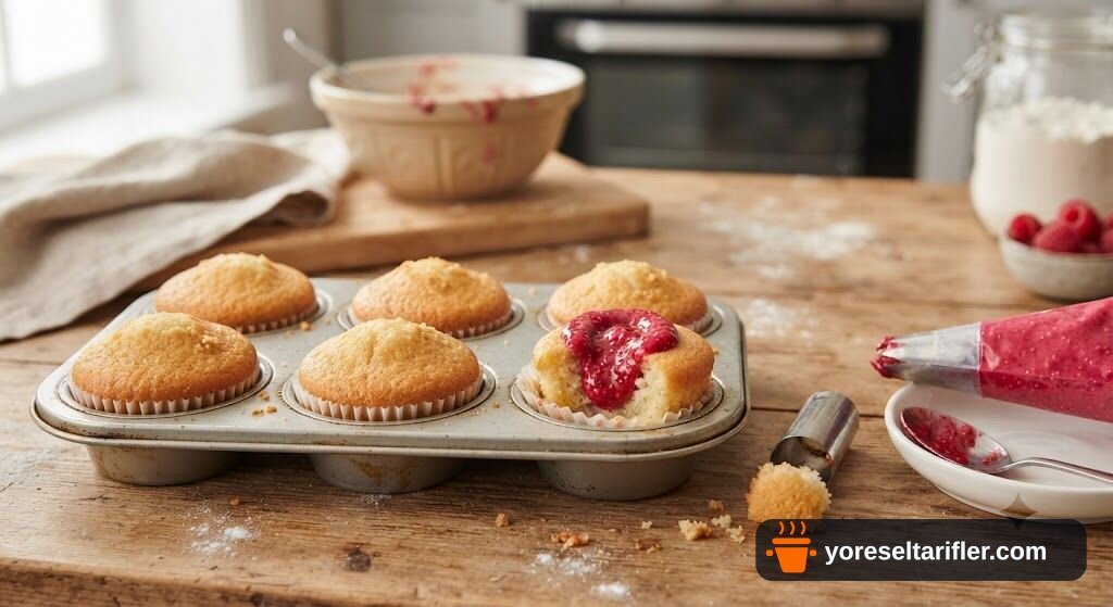 Frambuazlı Krema Dolgulu Cupcake Tarifi — Adım 3