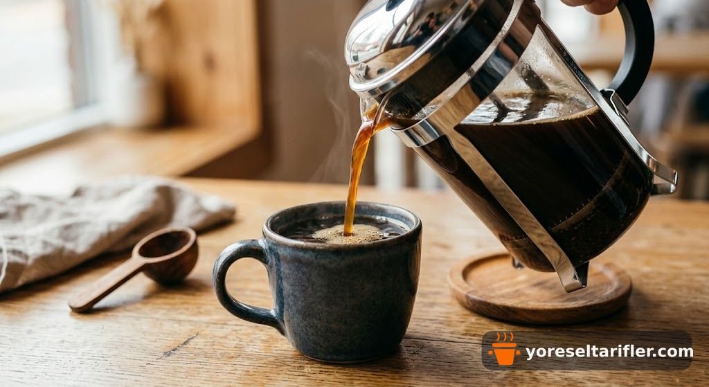 French Press ile Kolay Filtre Kahve Tarifi — Adım 10