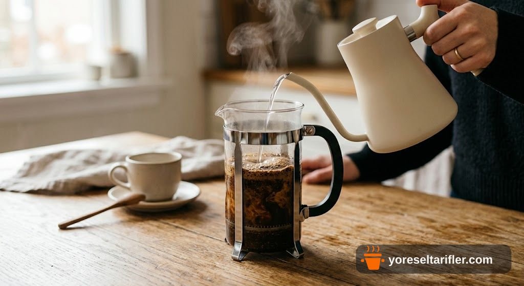 French Press ile Kolay Filtre Kahve Tarifi — Adım 7