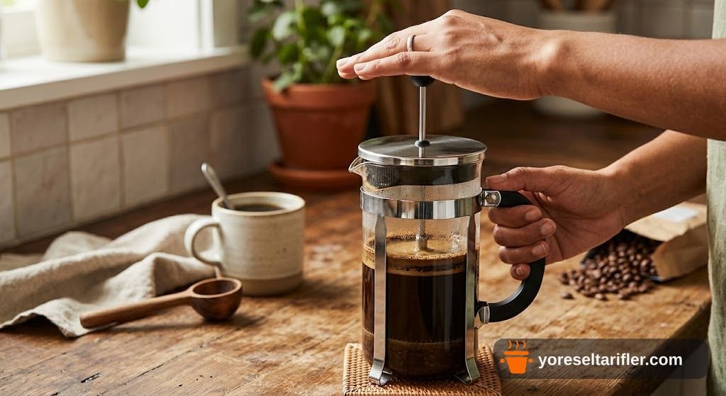 French Press ile Kolay Filtre Kahve Tarifi — Adım 9