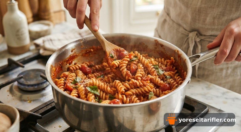 Fusilli Arabiata Acı Soslu Makarna Tarifi — Adım 10