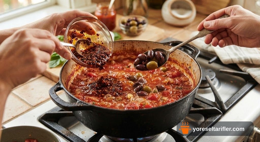 Fusilli Arabiata Acı Soslu Makarna Tarifi — Adım 9
