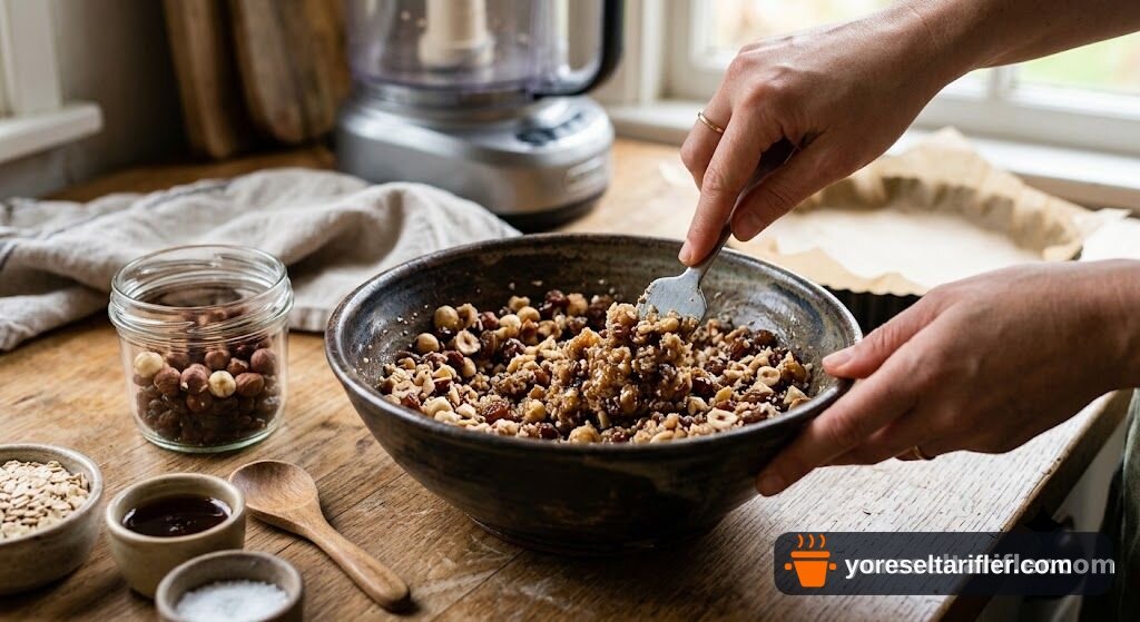 Glutensiz Fıstık Ezmesiyle Soğuk Tart Tarifi — Adım 1