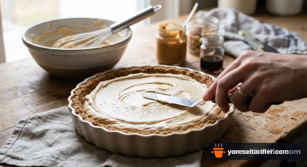 Glutensiz Fıstık Ezmesiyle Soğuk Tart Tarifi — Adım 3