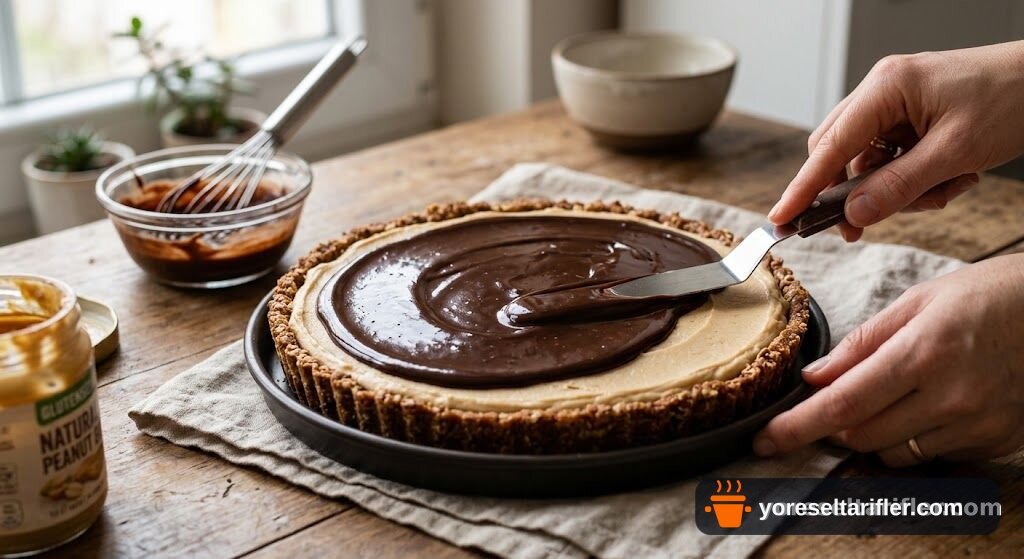 Glutensiz Fıstık Ezmesiyle Soğuk Tart Tarifi — Adım 4
