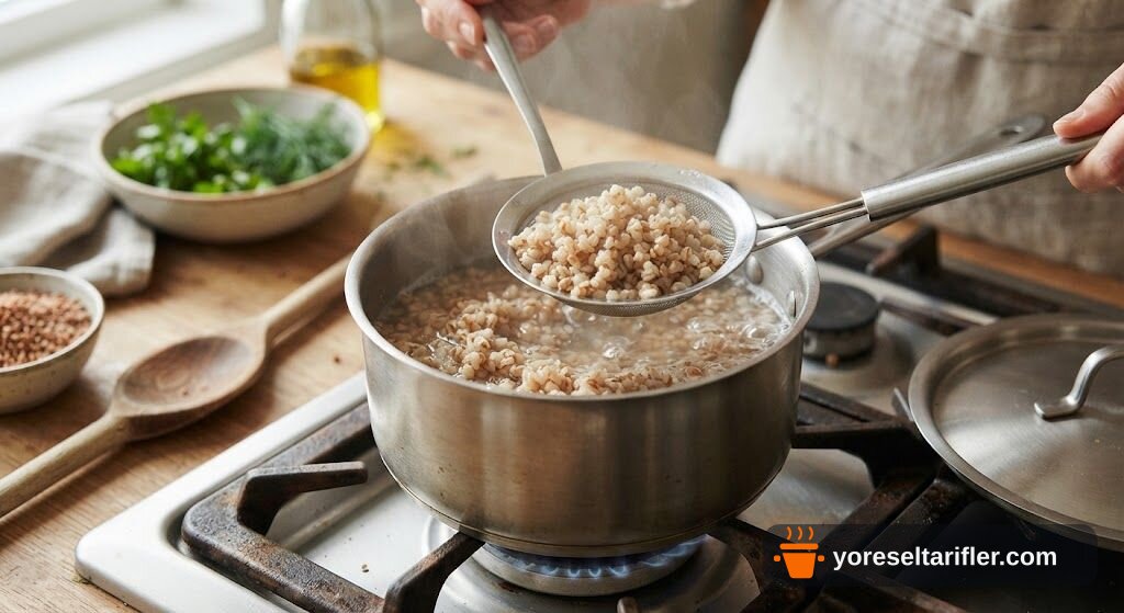 Glutensiz Karabuğdaylı Fit Salata Tarifi — Adım 1