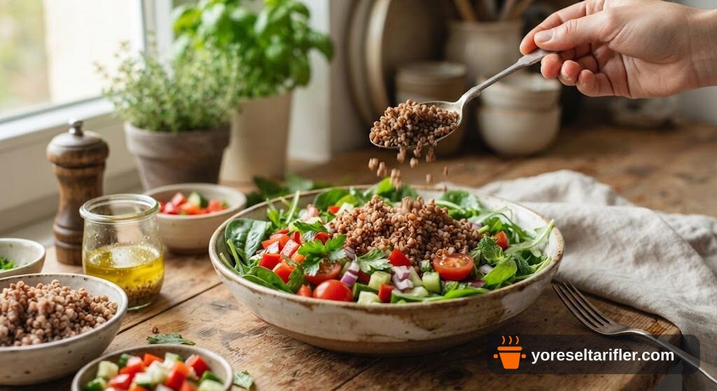 Glutensiz Karabuğdaylı Fit Salata Tarifi — Adım 2