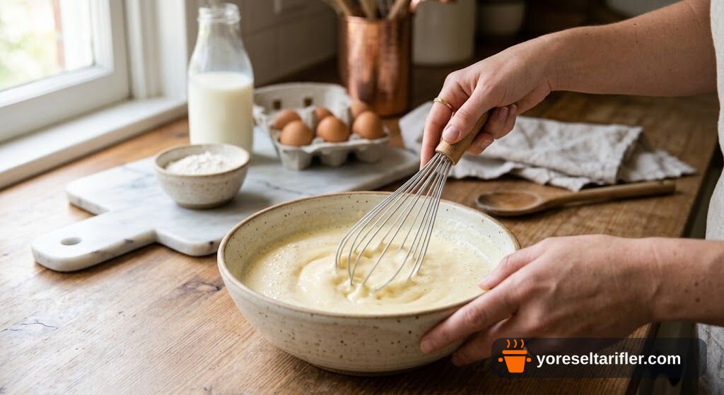 Glutensiz Kıymalı Kahvaltılık Krep Tarifi — Adım 1