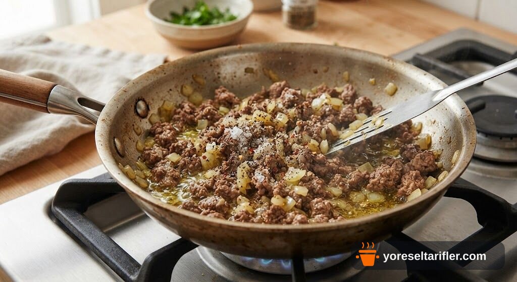 Glutensiz Kıymalı Kahvaltılık Krep Tarifi — Adım 6