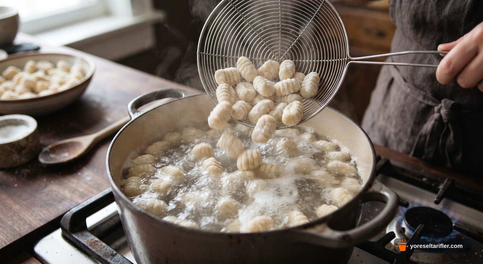 Gnocchi Peynirli Makarna Tarifi — Adım 1