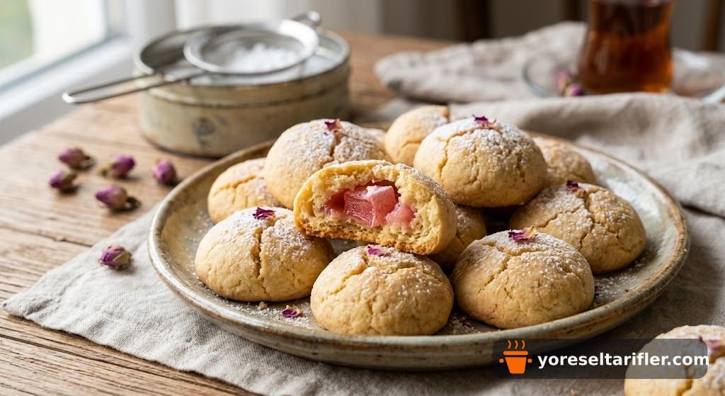 Güllü Lokumlu Ağızda Dağılan Kurabiye Tarifi — Adım 4
