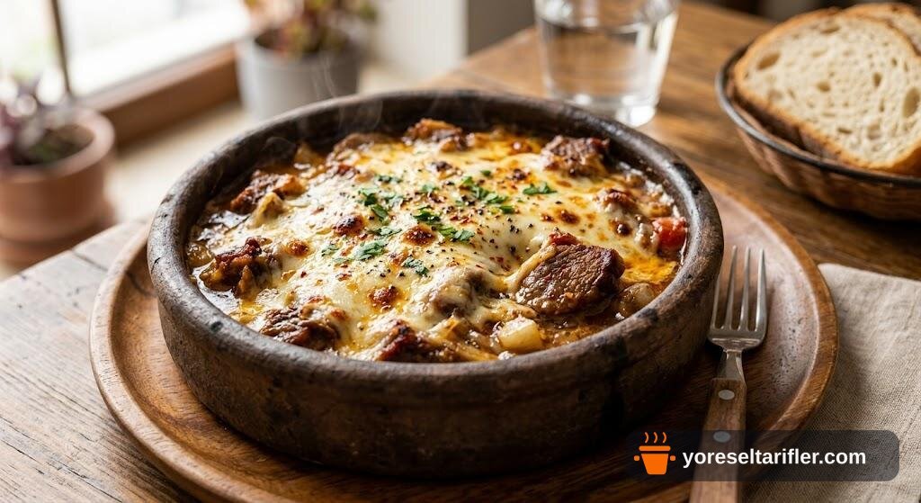 Güveçte Kaşarlı Kavurma Tarifi — Adım 6