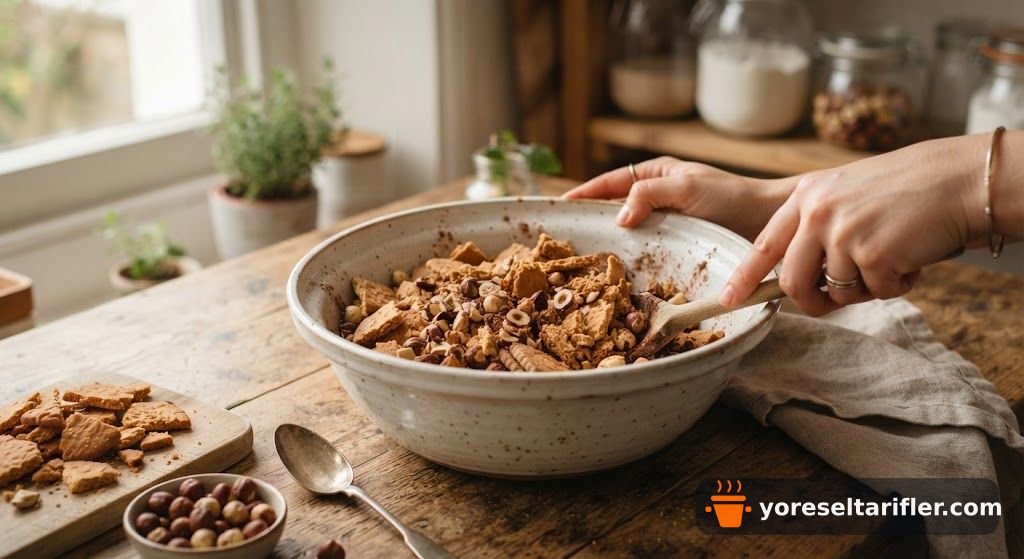 Hafif Kremalı Mozaik Pasta Tarifi — Adım 2