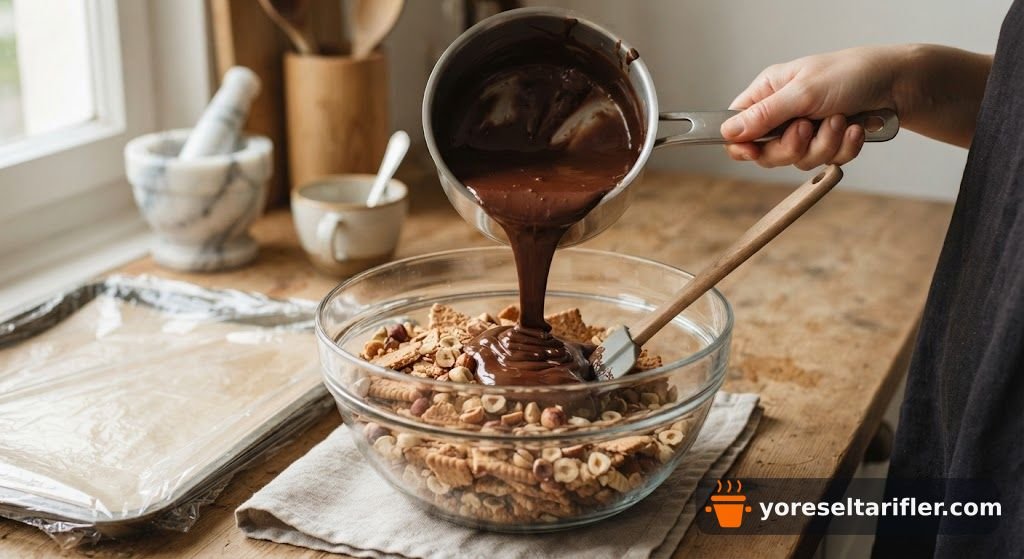 Hafif Kremalı Mozaik Pasta Tarifi — Adım 3