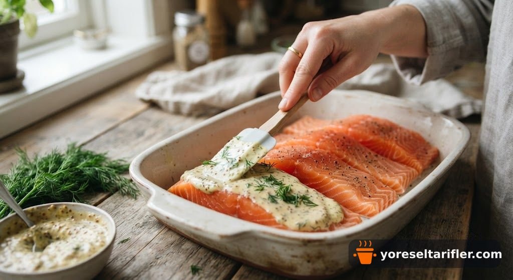 Hardal Soslu Fırında Somon Tarifi — Adım 4