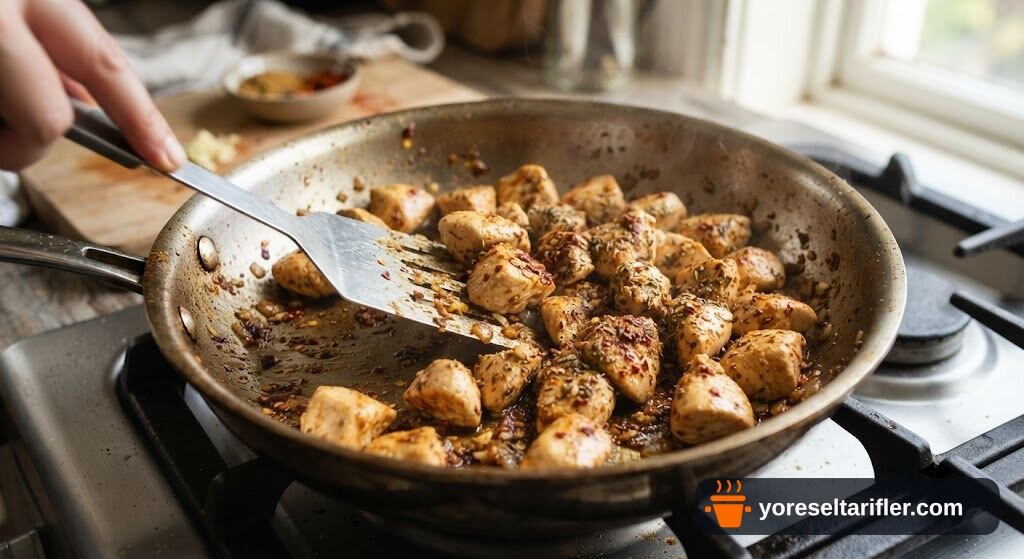 Haşlanmış Tavuklu Soslu Hamburger Tarifi — Adım 5