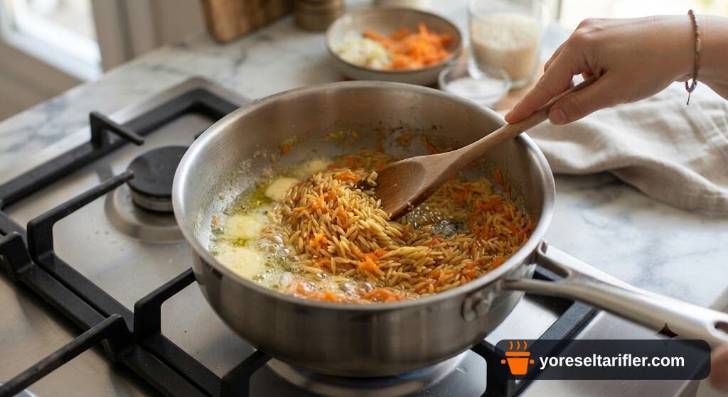 Havuçlu Arpa Şehriye Pirinç Pilavı Tarifi — Adım 2