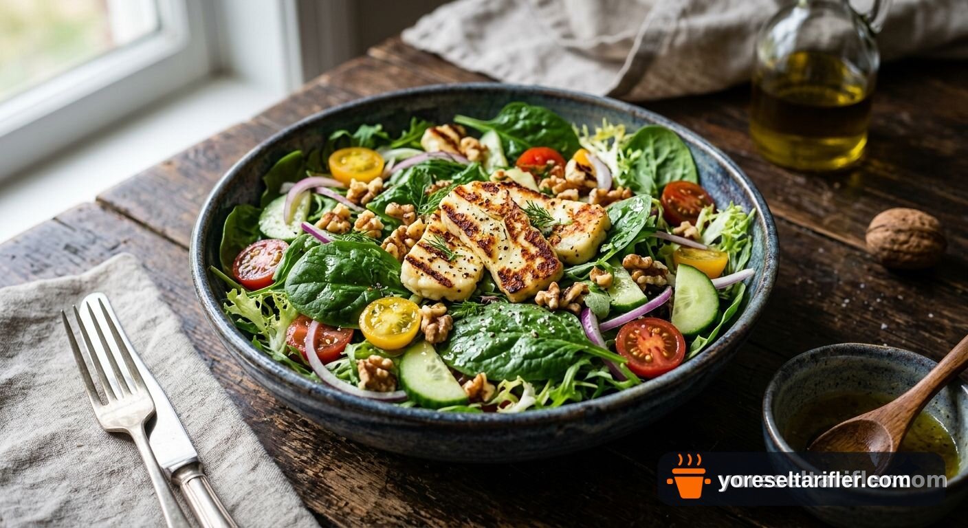 Hellimli Ispanak Salatası Tarifi — Adım 1
