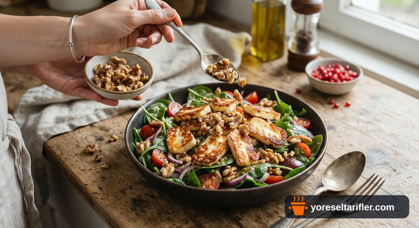 Hellimli Ispanak Salatası Tarifi — Adım 5