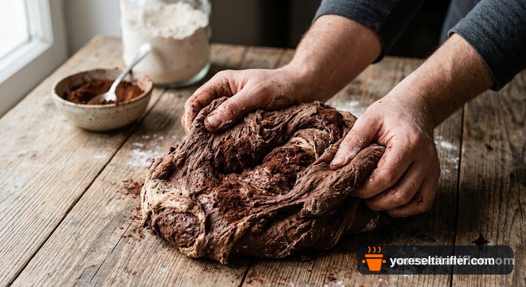 İki Renkli Rulo Kurabiye Tarifi — Adım 4