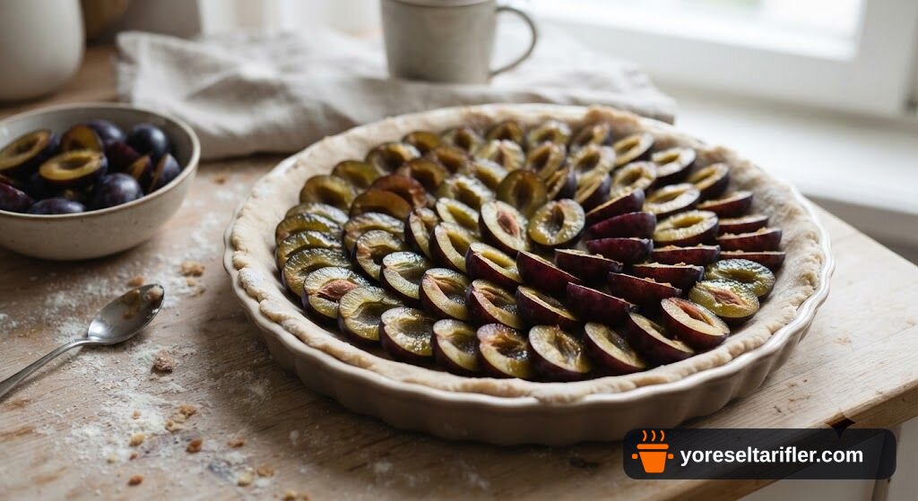 İnce Hamur Üzerine Mürdüm Erikli Pizza Tarifi — Adım 9