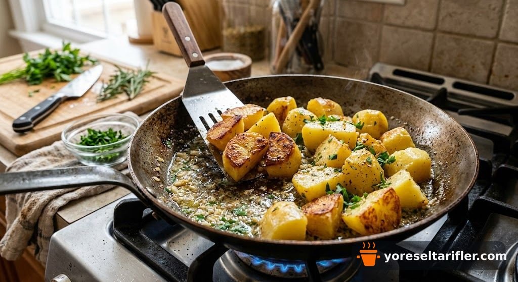 İri Parçalarla Tereyağlı Haşlama Patates Tarifi — Adım 6