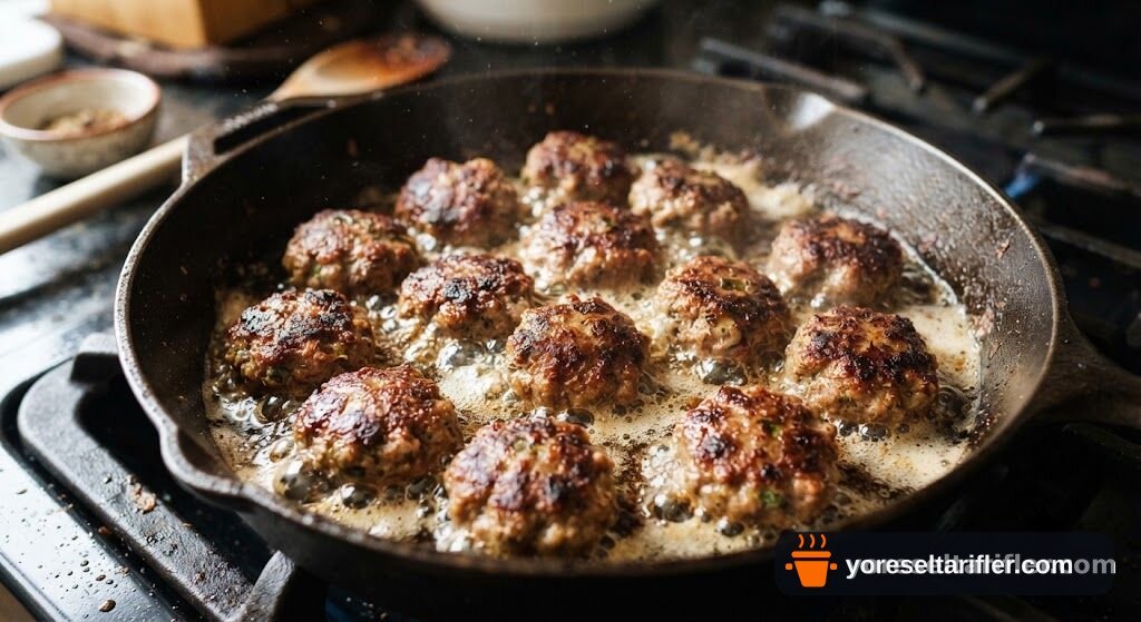 Islak Hamburgerde Domates Sosuyla Köfte Tarifi — Adım 5