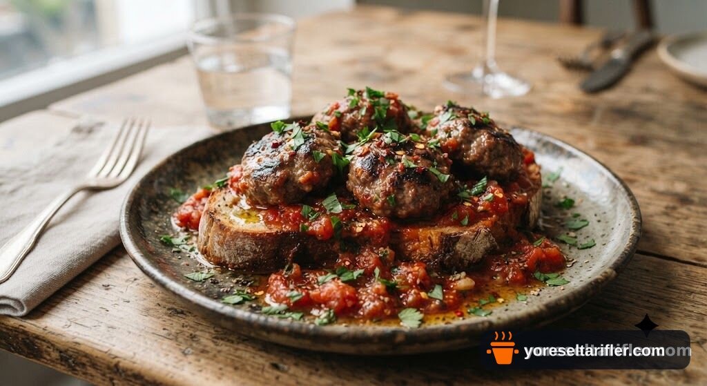 Islak Hamburgerde Domates Sosuyla Köfte Tarifi — Adım 6
