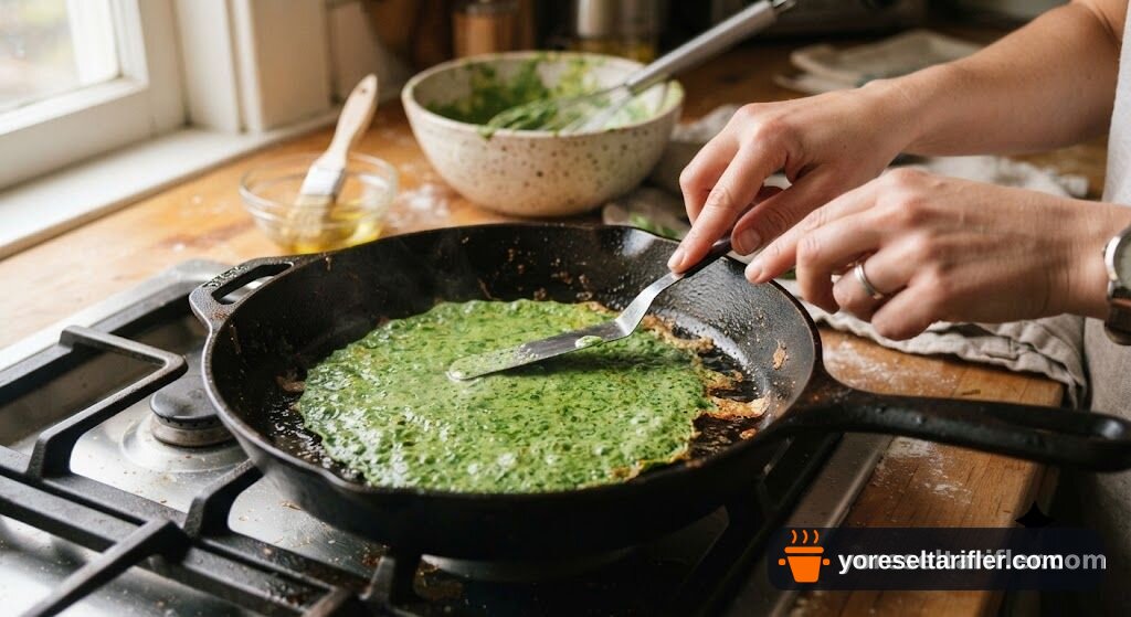 Ispanaklı Fit Tava Böreği Tarifi — Adım 5