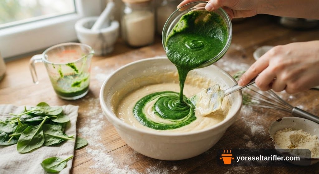 Ispanaklı Glutensiz Şekersiz Kek Tarifi — Adım 2