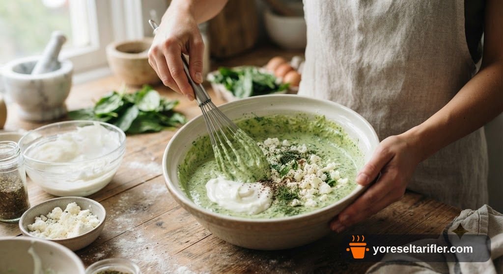 Ispanaklı Glutensiz Şekersiz Kek Tarifi — Adım 3