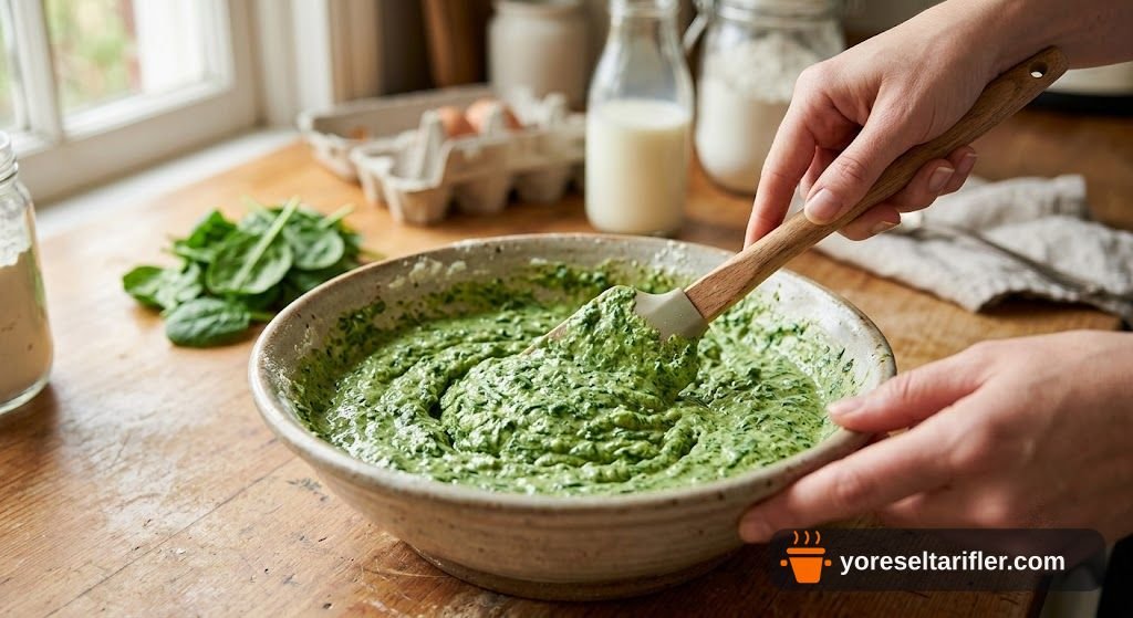 Ispanaklı Yumuşak Pankek Tarifi — Adım 2