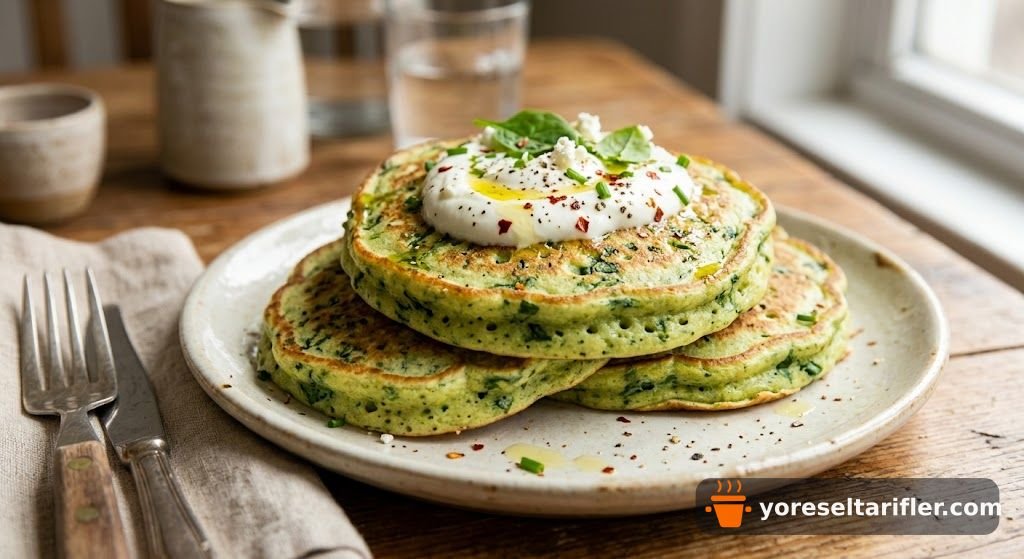 Ispanaklı Yumuşak Pankek Tarifi — Adım 6