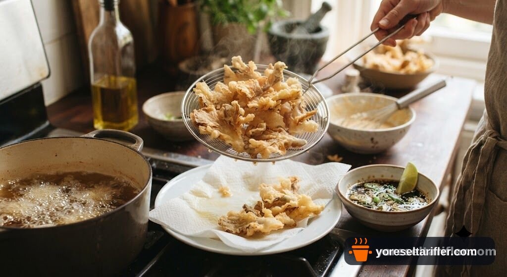 İstiridye Mantarı Tempura Tarifi — Adım 5