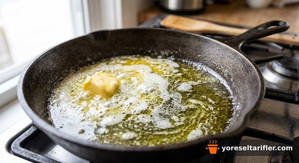 İstiridye Mantarlı Misket Peynirli Omlet Tarifi — Adım 1