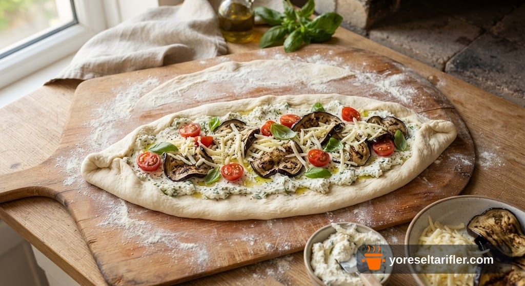 İtalyan Peynirli Gurme Pide Tarifi — Adım 6