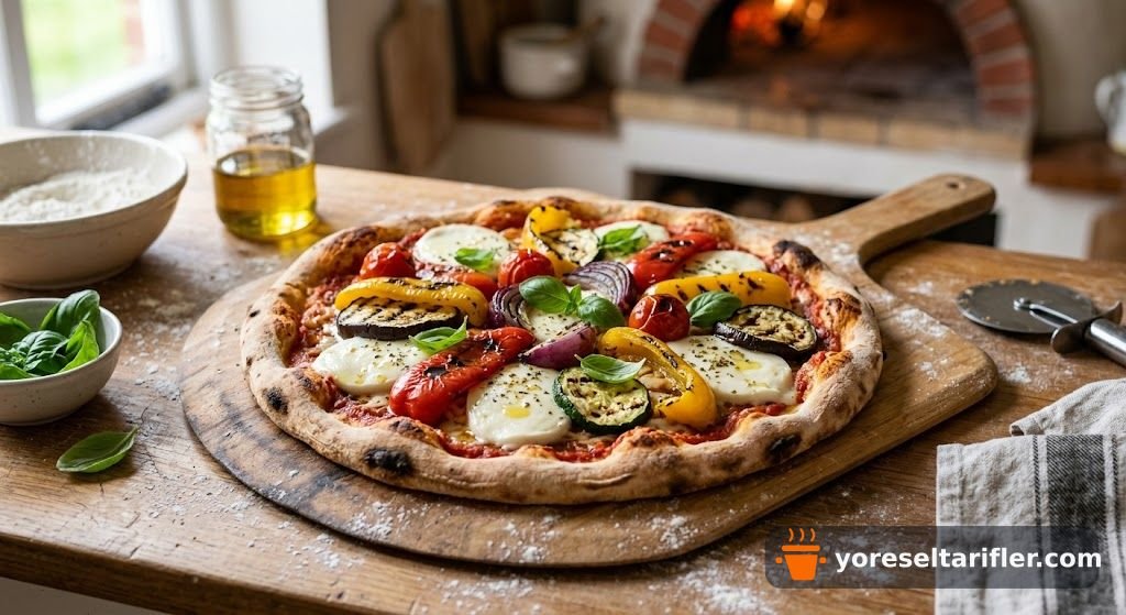 Izgara Sebzeli Pizza Tarifi — Adım 10