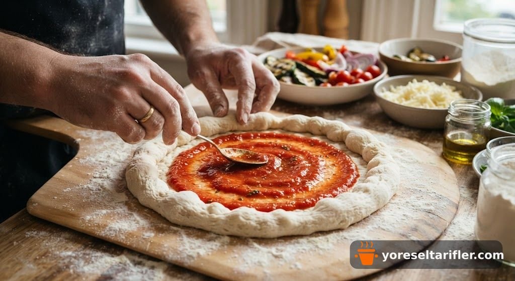 Izgara Sebzeli Pizza Tarifi — Adım 9