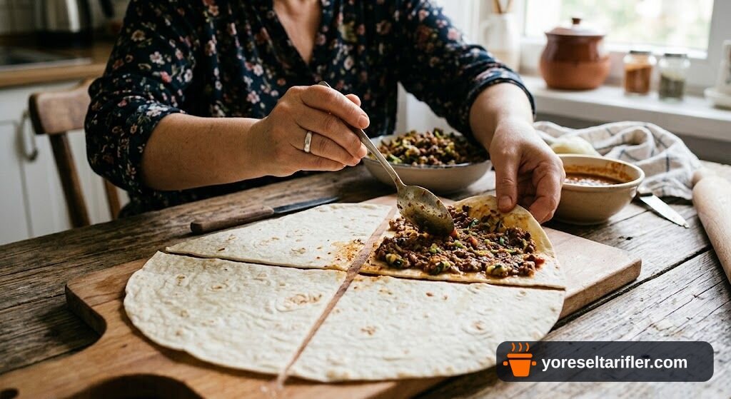 Kabak Kıymalı Gül Böreği Tarifi — Adım 5