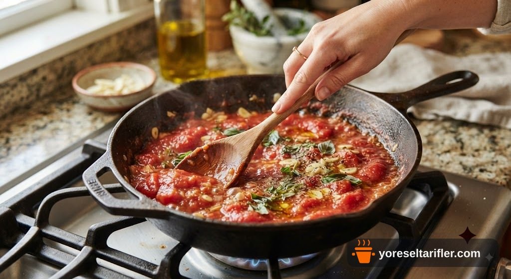 Kabak ve Mantarlı Sebze Pizza Tarifi — Adım 4