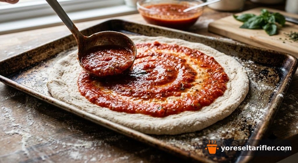 Kabak ve Mantarlı Sebze Pizza Tarifi — Adım 6