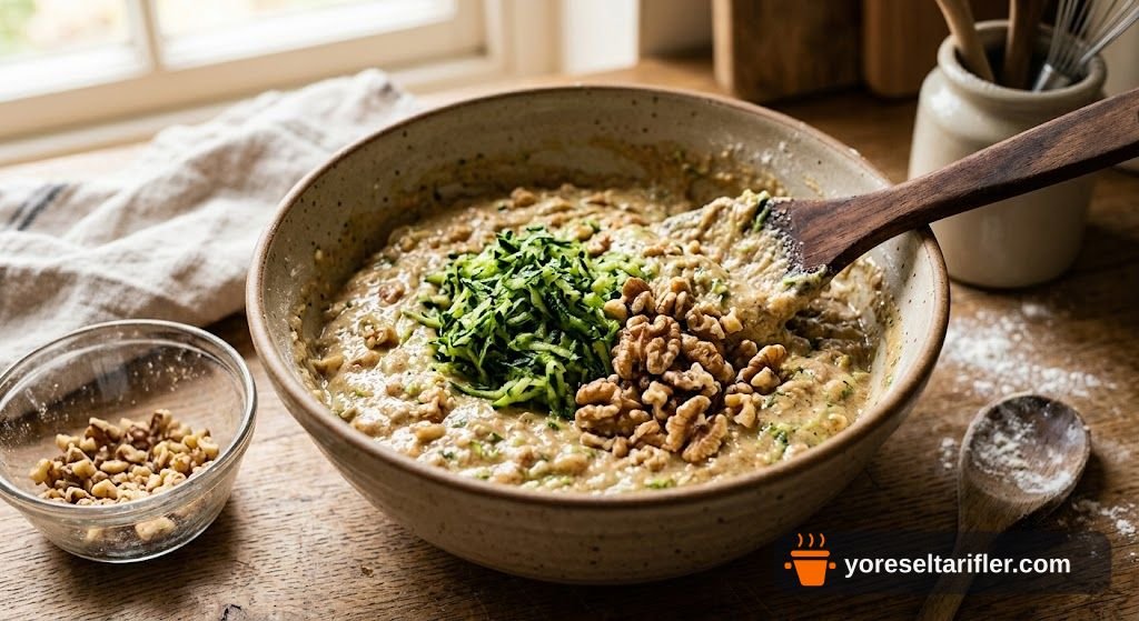 Kabaklı ve Cevizli Yumuşak Kek Tarifi — Adım 3