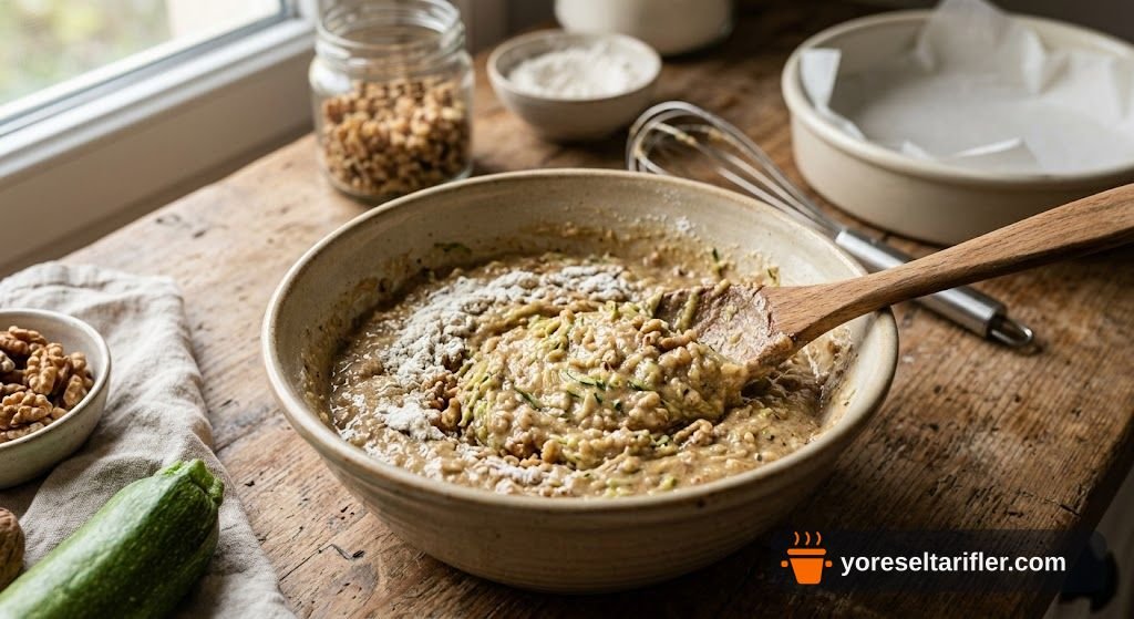 Kabaklı ve Cevizli Yumuşak Kek Tarifi — Adım 4