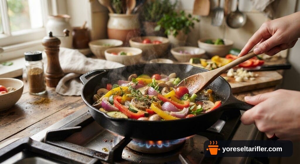 Kabaklı Yoğurtlu Sebze Salatası Tarifi — Adım 2