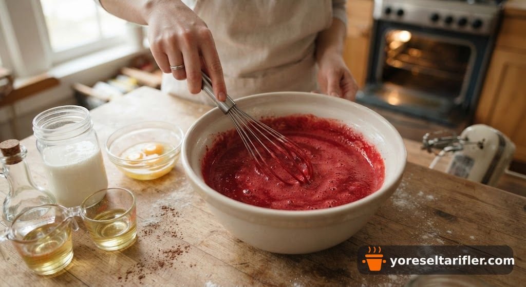 Kadifemsi Red Velvet Pasta Tarifi — Adım 1