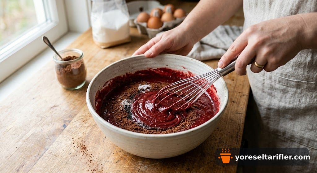 Kadifemsi Red Velvet Pasta Tarifi — Adım 2
