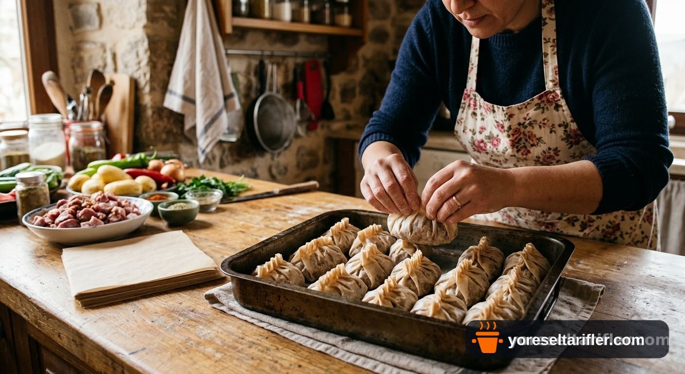 Kağıtta Sebzeli Köfte Tarifi — Adım 6