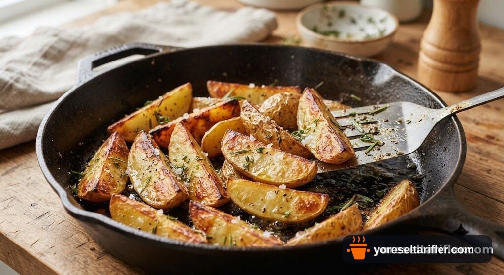 Kahvaltılık Kaşarlı Patates Kavurma Tarifi — Adım 2