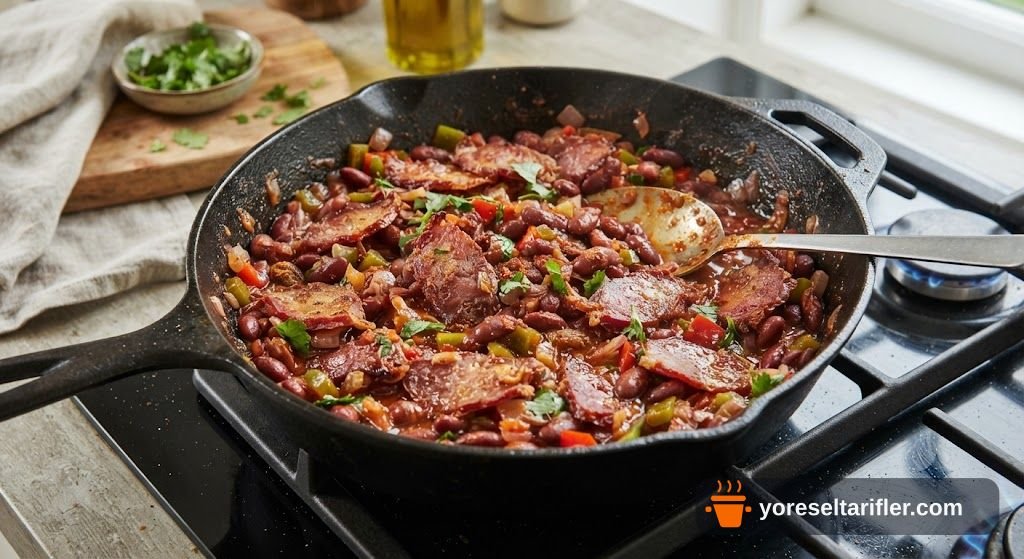 Kahvaltılık Meksika Usulü Pastırmalı Yumurta Tarifi — Adım 4