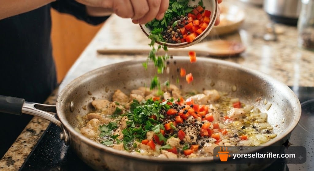 Kahvaltılık Meksika Usulü Pastırmalı Yumurta Tarifi — Adım 6